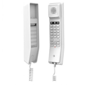 Grandstream Hotel IP Phone, 2 SIP accounts, 2 lines, 1x Ethernet 10/100 PoE, no LCD, no PSU, White - GHP610