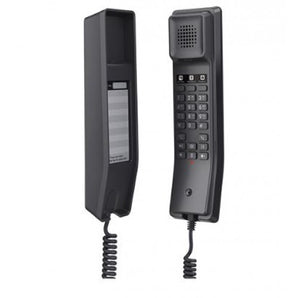 Grandstream Hotel IP Phone, 2 SIP accounts, 2 lines, 1x Ethernet 10/100 PoE, no LCD, no PSU, Black - GHP611