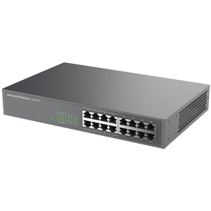 GrandStream Unmanaged Network Switch, 16x GbE RJ45, 8x PoE 802.3 af/at, metal case - GWN7702P