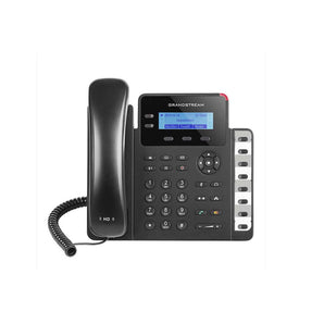 Grandstream Advanced IP Phone LCD screen, 2-line/SIP account keys and 8 dual-color LCD display. - GXP1628